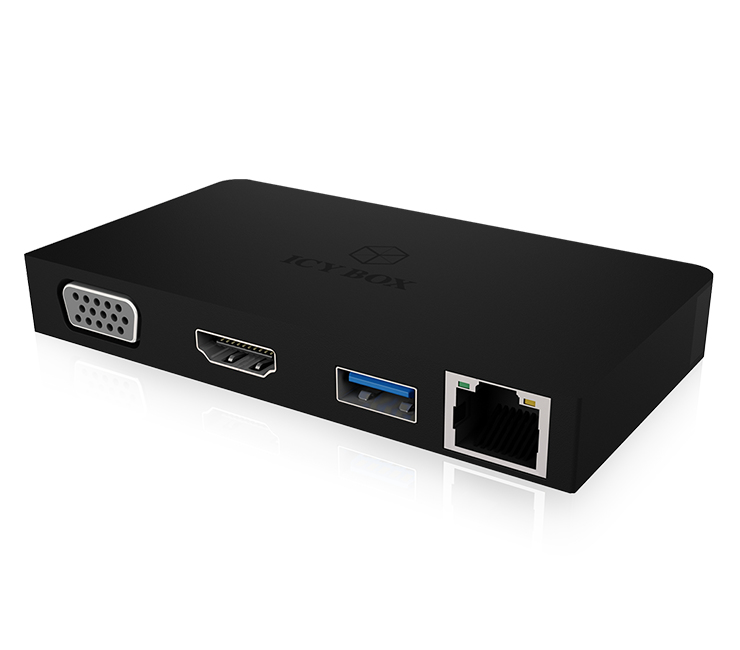 ICY BOX USB Type-C DockingStation with integrated cable