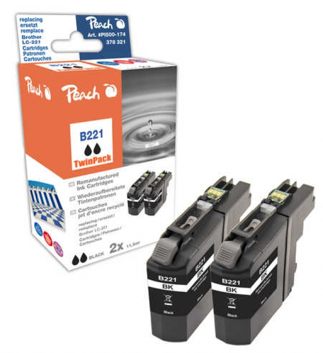 Peach 319791 ink cartridge Compatible Black