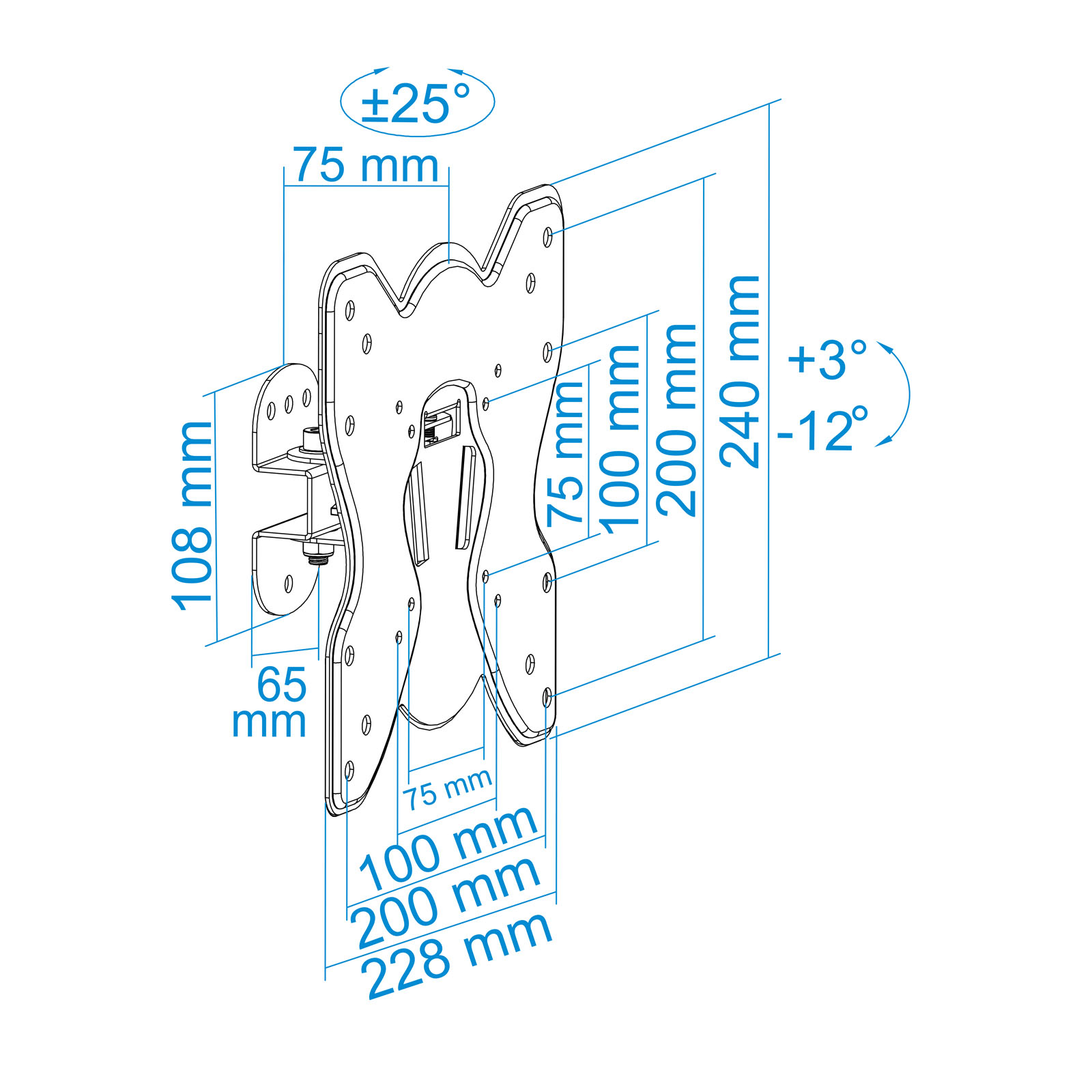 TooQ LP1942TN-B TV mount/stand – image 8