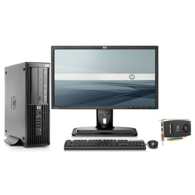 HP Z200 SFF + NVIDIA Quadro NVS 295 + ZR22w – image 1