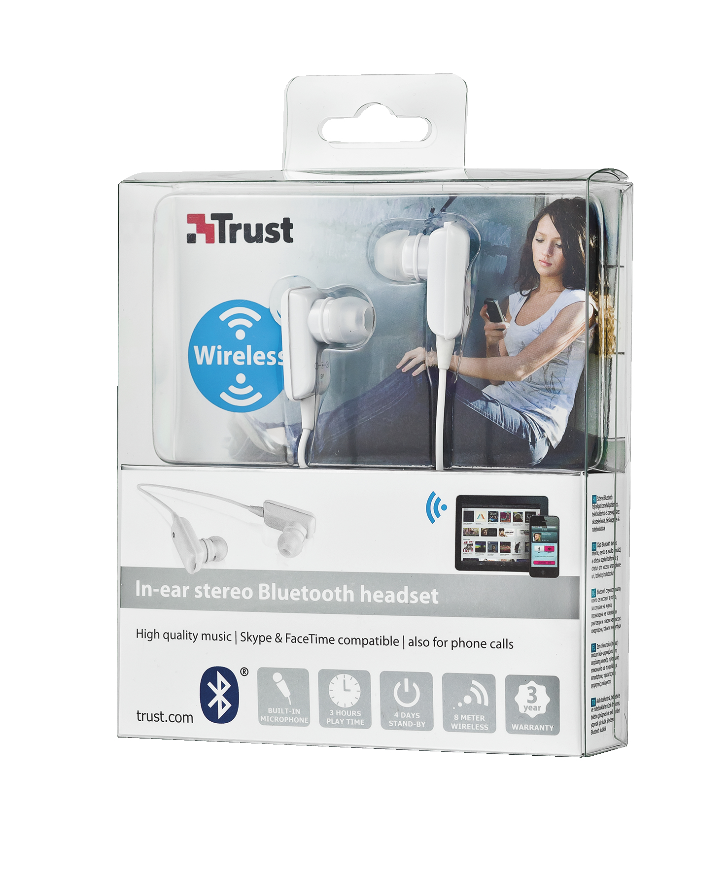 Trust 18910 headphones/headset Wireless In-ear Bluetooth White – image 6