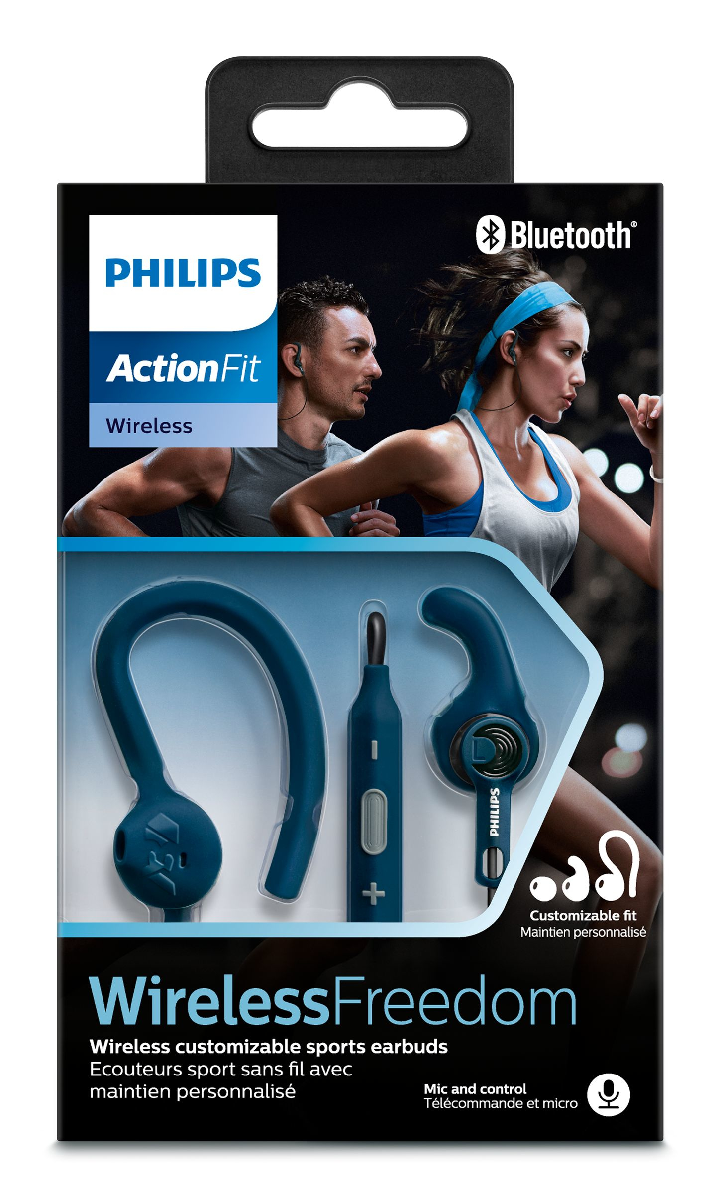 Philips SHQ7555BL/10 headphones/headset Wireless Ear-hook, In-ear Bluetooth Blue – image 2