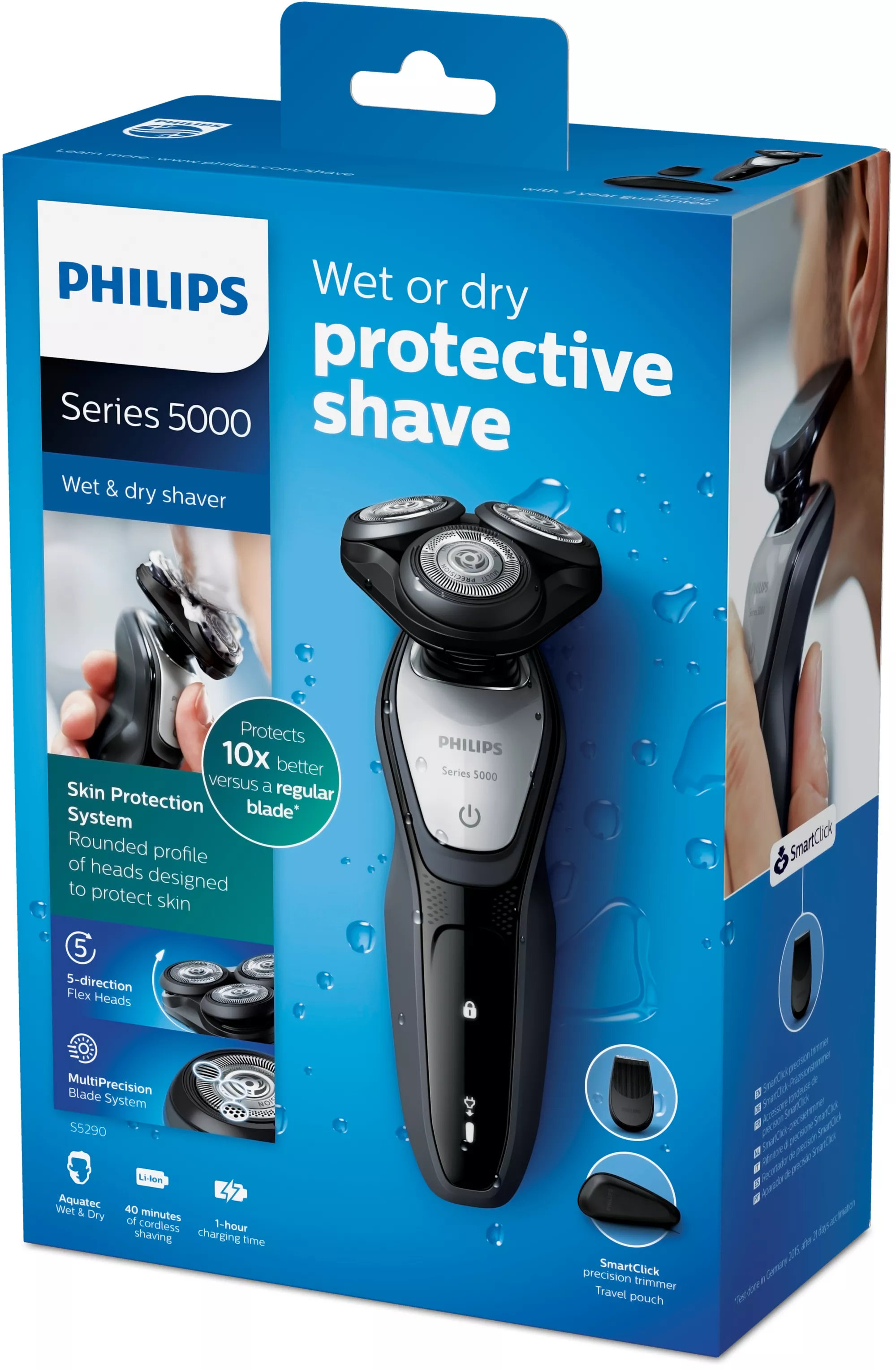 Philips SHAVER Series 5000 S5290/12 men's shaver Rotation shaver Trimmer Black, Grey – image 2
