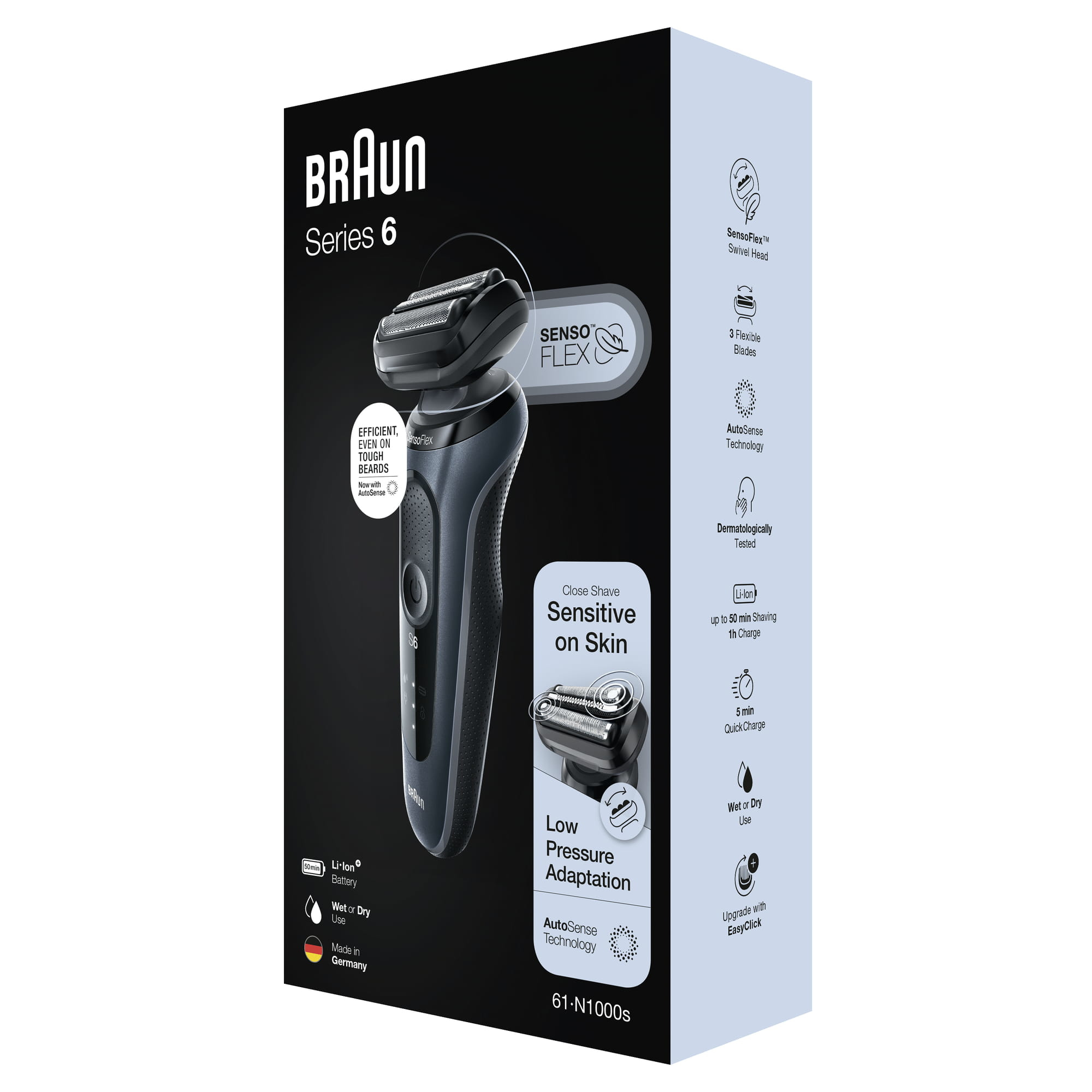 Braun Series 6 61-N1000s Foil shaver Black, Grey – image 4