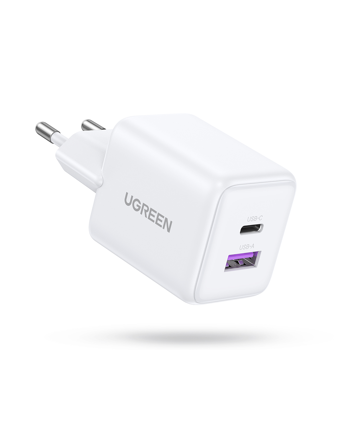 Ugreen 65015 mobile device charger Headphones, Mobile phone, Power bank, Tablet, Telephone White AC Fast charging Indoor