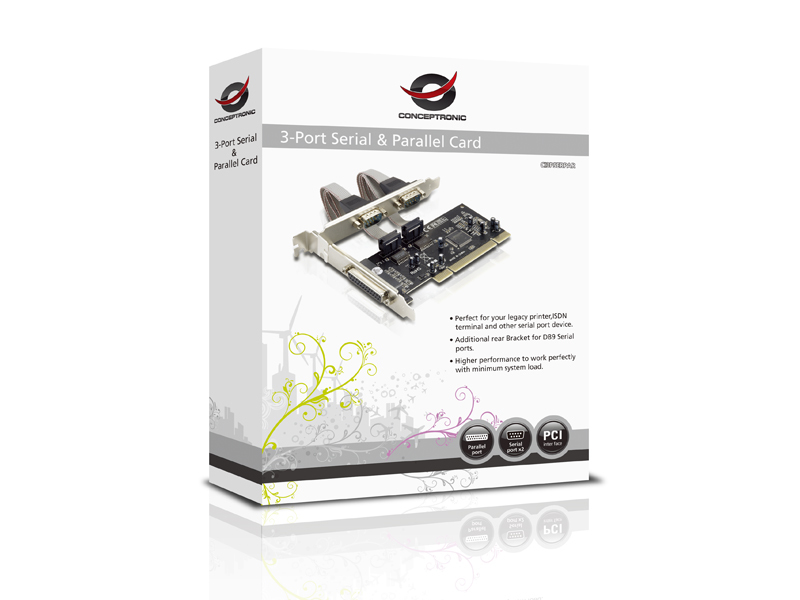 Conceptronic PCI Card 1-Port Parallel & 2-Port Serial – image 5