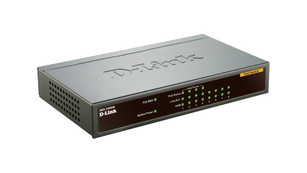 D-Link 8-port 10/100 Desktop Switch with 4 PoE Ports – image 2
