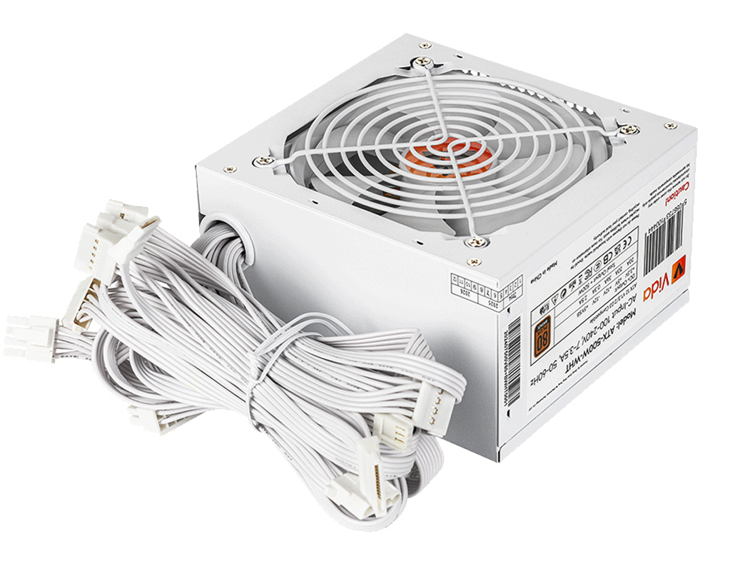 VIDA ATX-500W-WHT power supply unit 20+4 pin ATX White – image 2