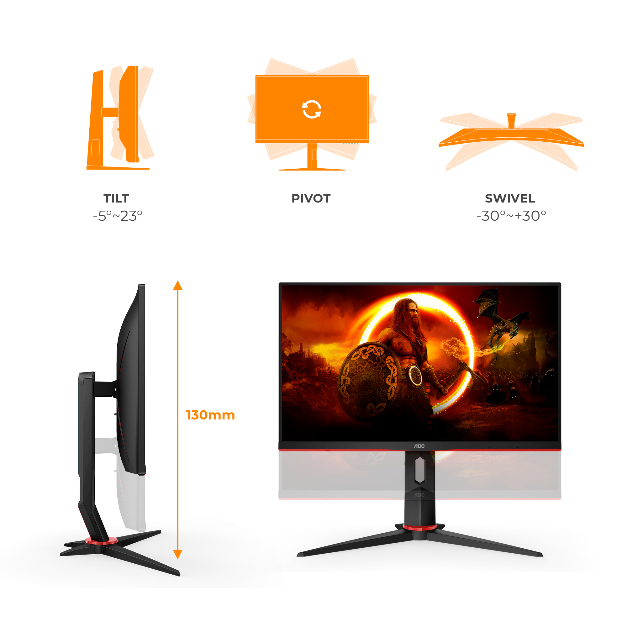 AOC G2 24G2SP/BK computer monitor – image 4