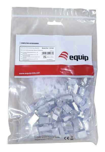 Equip Stecker Cat8.1 geschirmt   RJ45          50Stk  silber