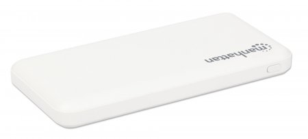 Manhattan Power Bank, 10000 mAh, Output: 2x USB-A (2.1A & 1A), Input: USB-C & Micro-USB (both 2A), White, One Year Warranty – image 5