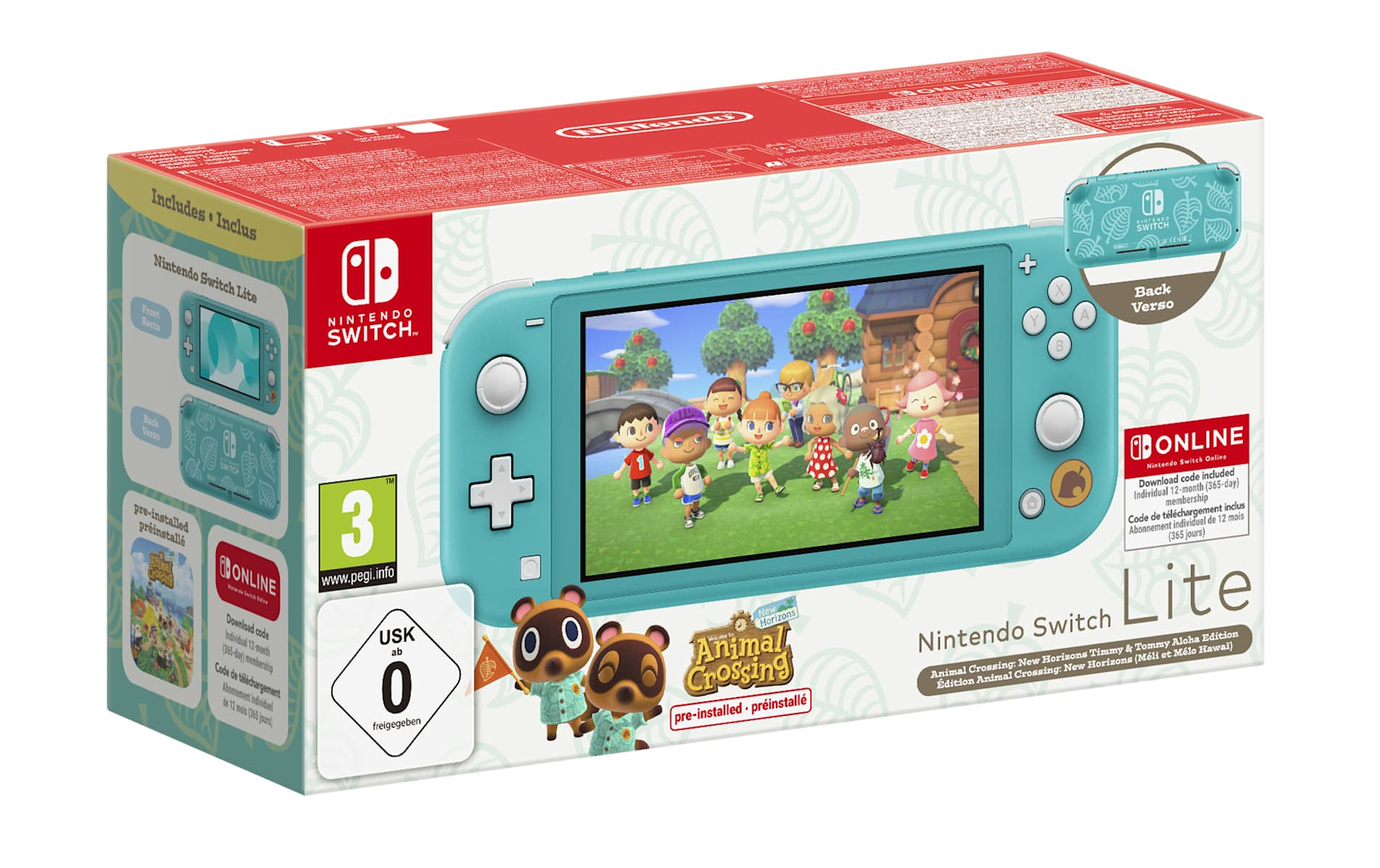 Nintendo Switch Lite Animal Crossing: New Horizons Timmy & Tommy Aloha Edition — vue 1 sur 5