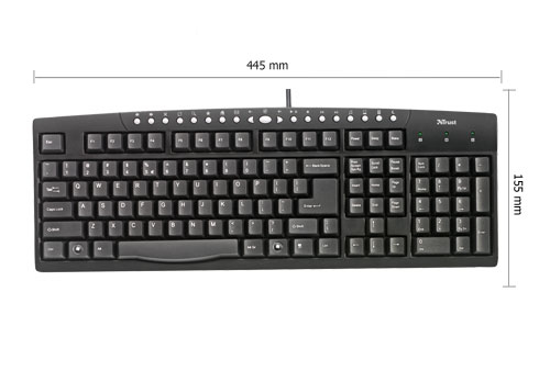 Trust 17845 keyboard Office USB + PS/2 Black – image 5