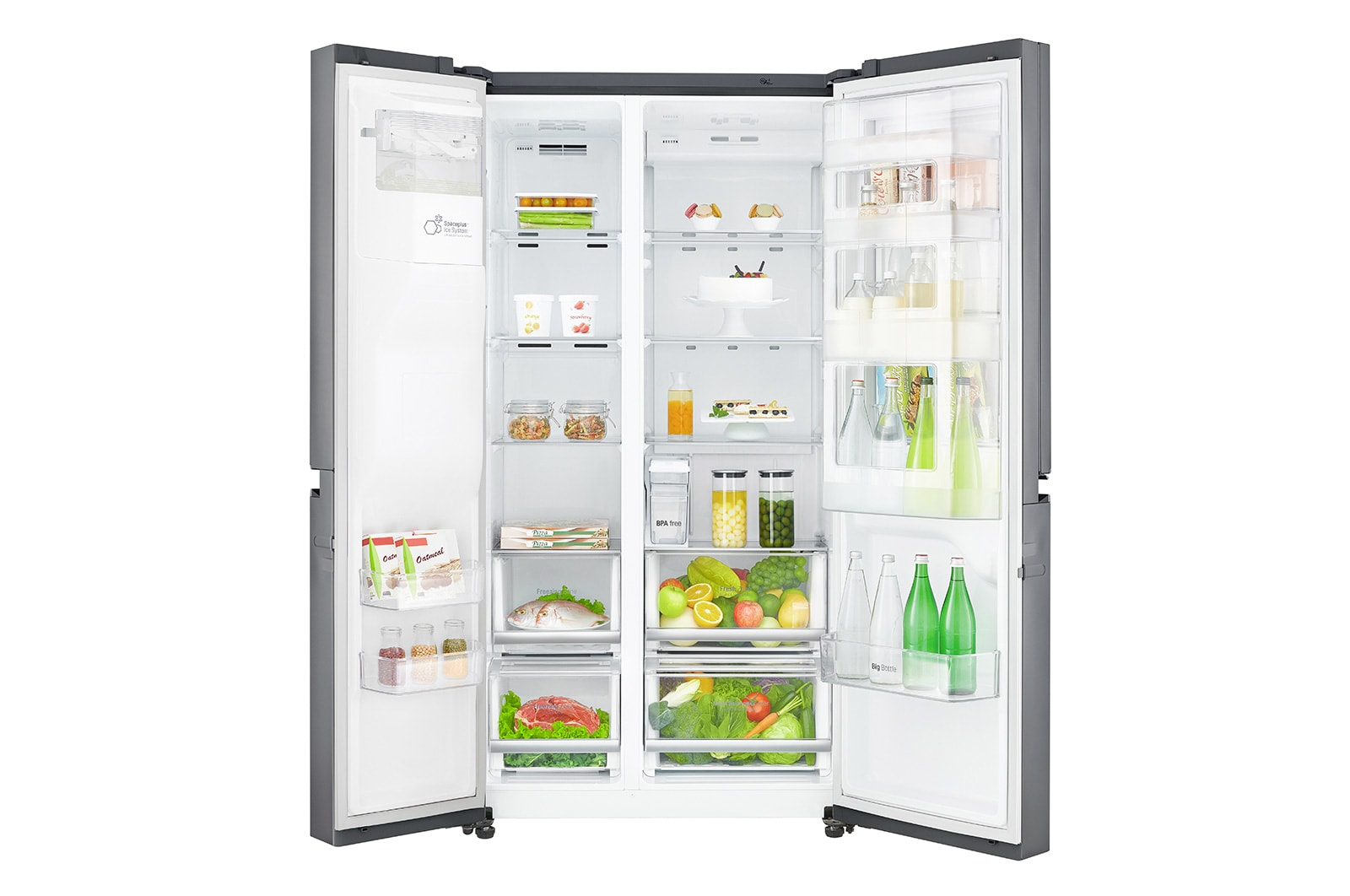 LG GSJ761PZBG side-by-side refrigerator Freestanding – image 3