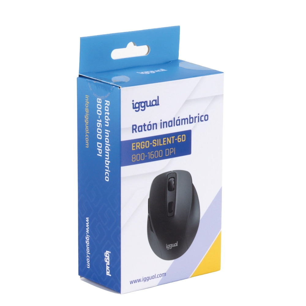 iggual ERGO-SILENT-6D mouse Office Right-hand RF Wireless 1600 DPI – image 2