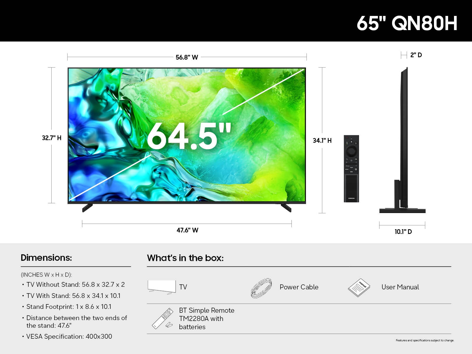 Samsung QN65QN80HAFXZA TV – image 4