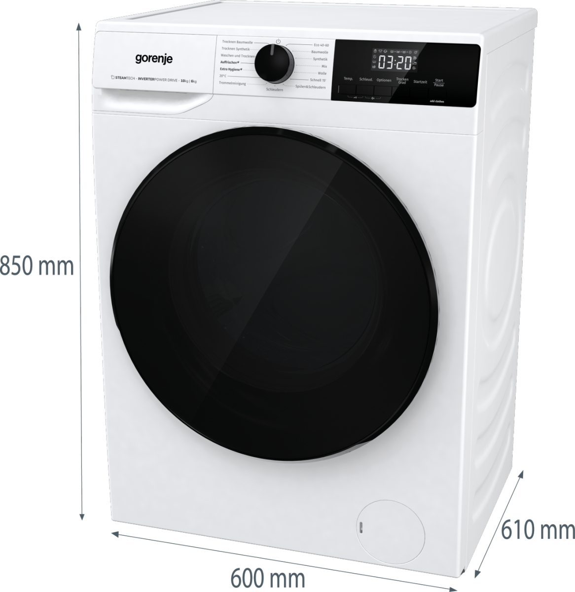 Gorenje WD2A164ADPS/DE washer dryer Freestanding Front-load White – image 9