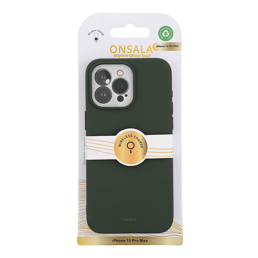 Onsala Phone Case with Silicone Feel MagSeries Olive Green - iPhone 15 Pro Max – image 2