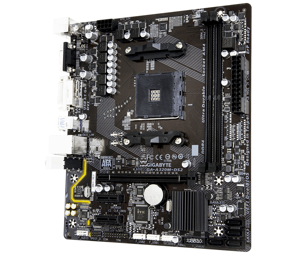 GIGABYTE GA-A320M-DS2 motherboard AMD A320 Socket AM4 micro ATX – image 3