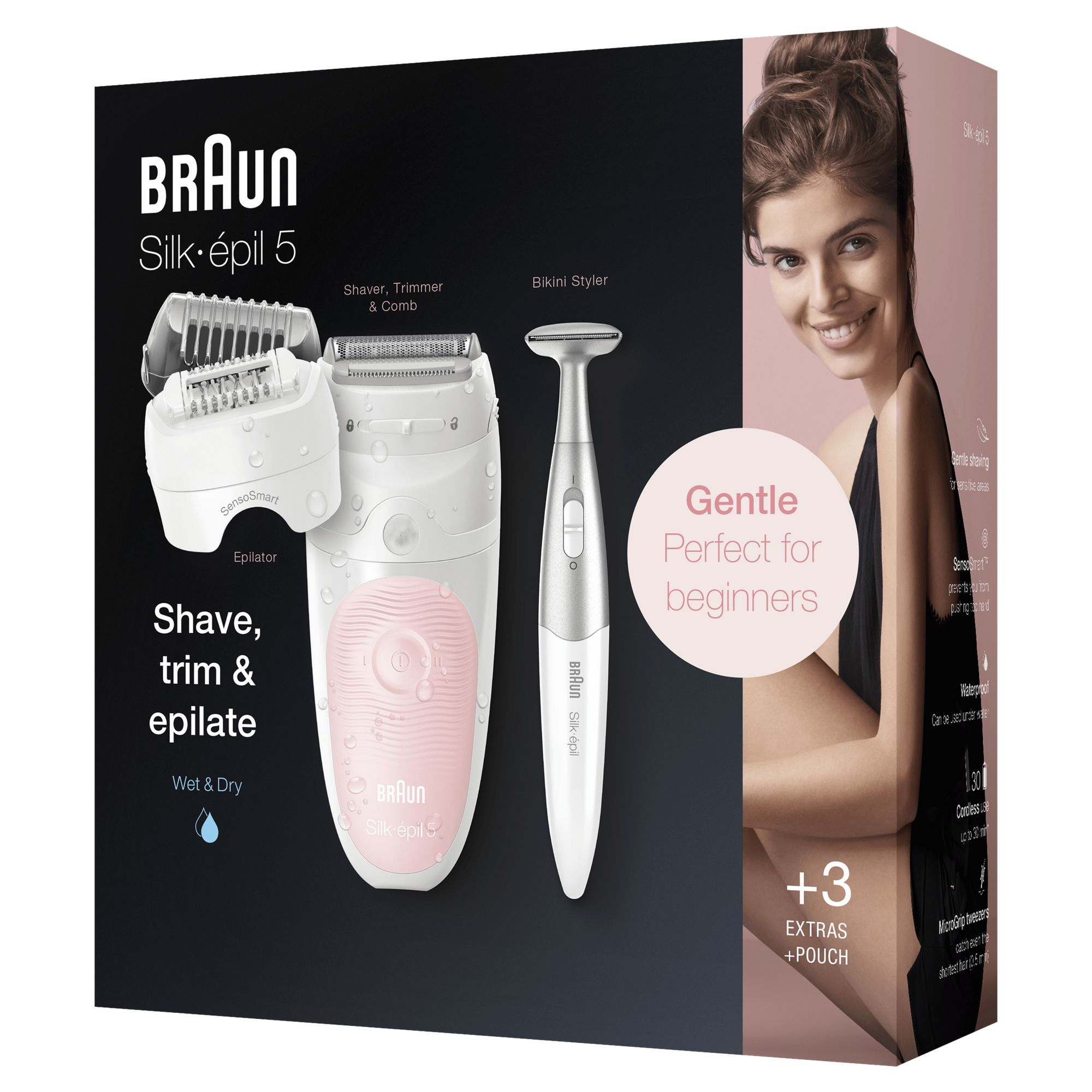 Braun Silk-épil 5 81706349 epilator 28 tweezers White, Pink – image 7
