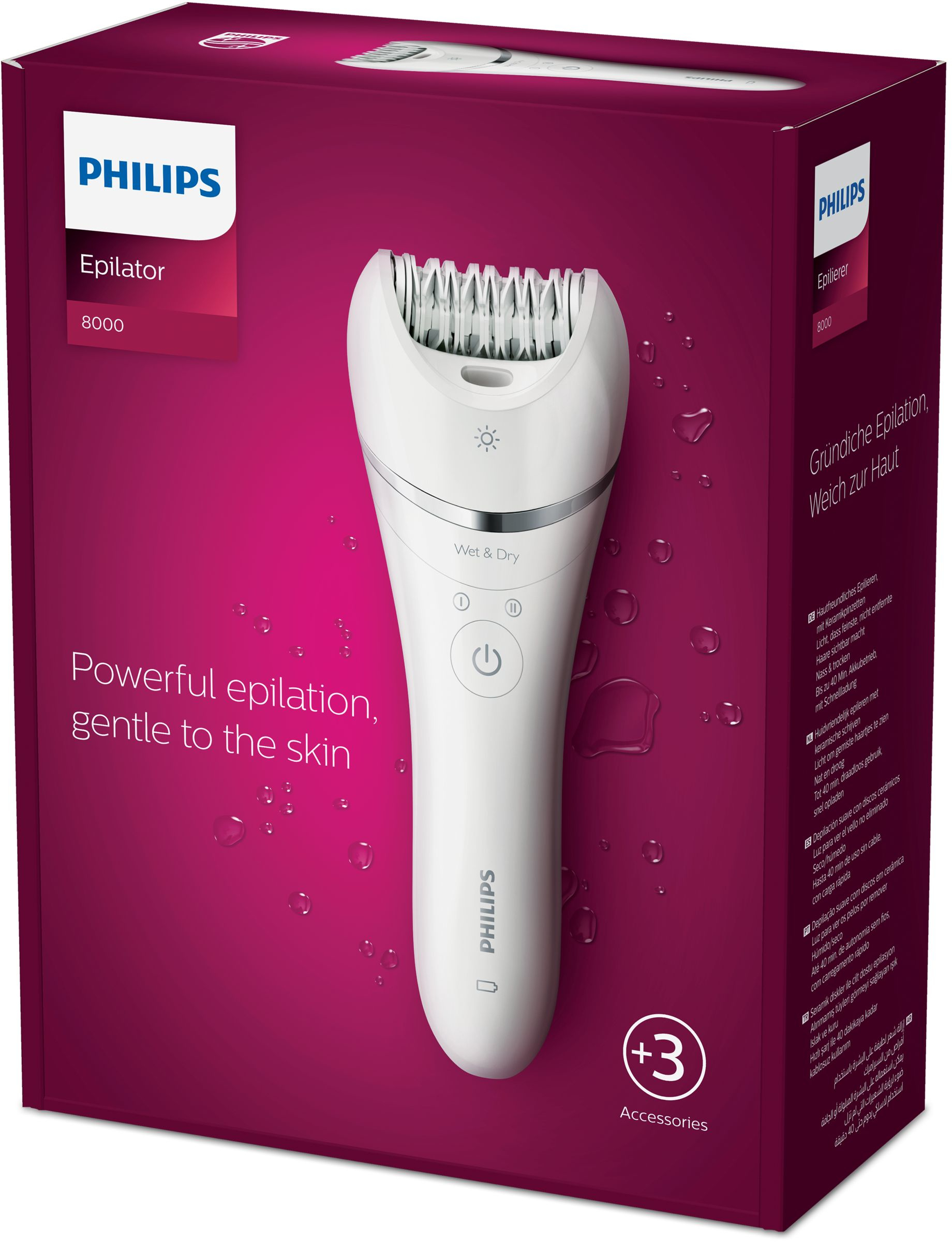 Philips BRE700/01 epilator 32 tweezers White – image 2