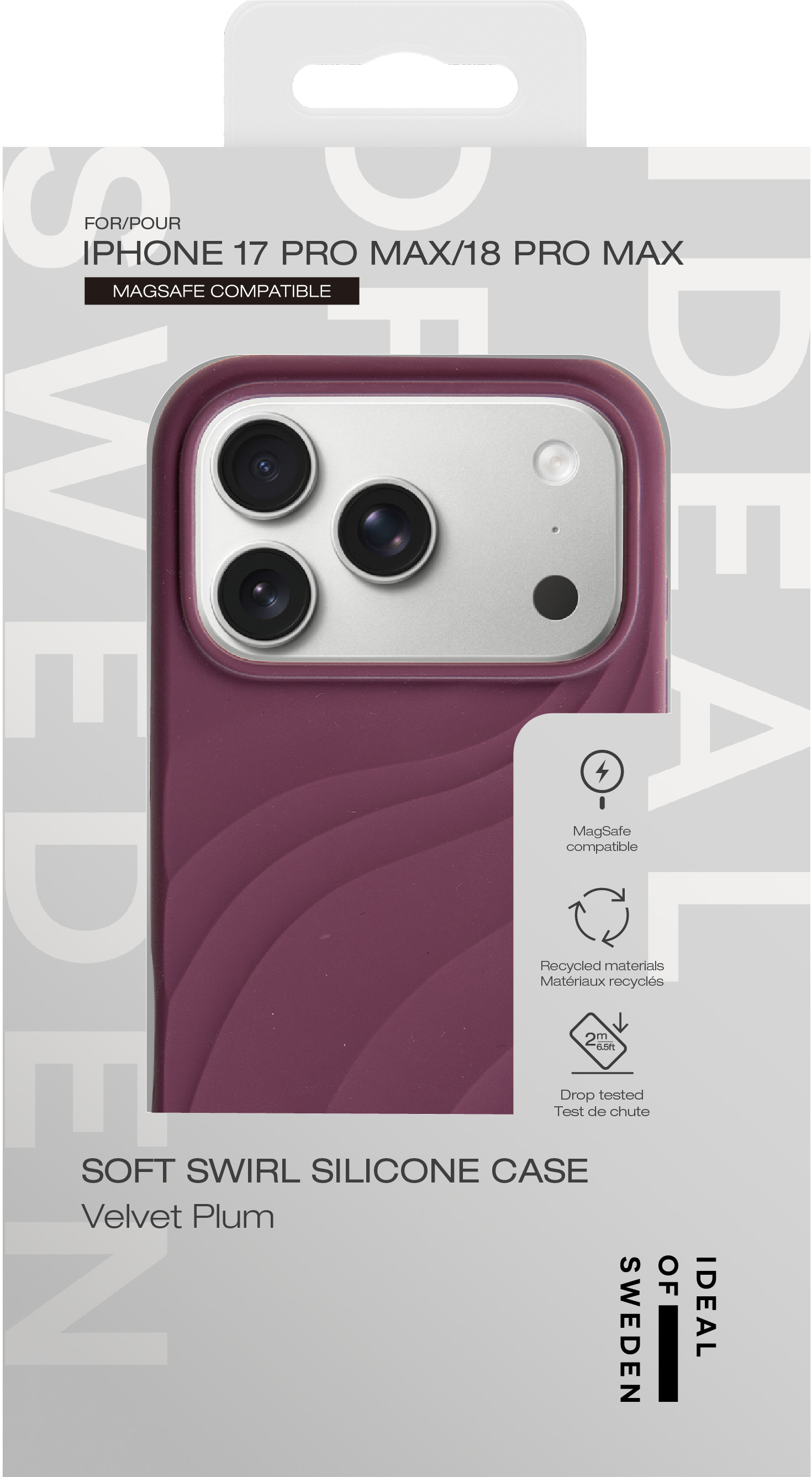 iDeal of Sweden Soft Swirl Silicone Case MagSafe iPhone 17 Pro Max / 18 Pro Max Velvet Plum – image 5