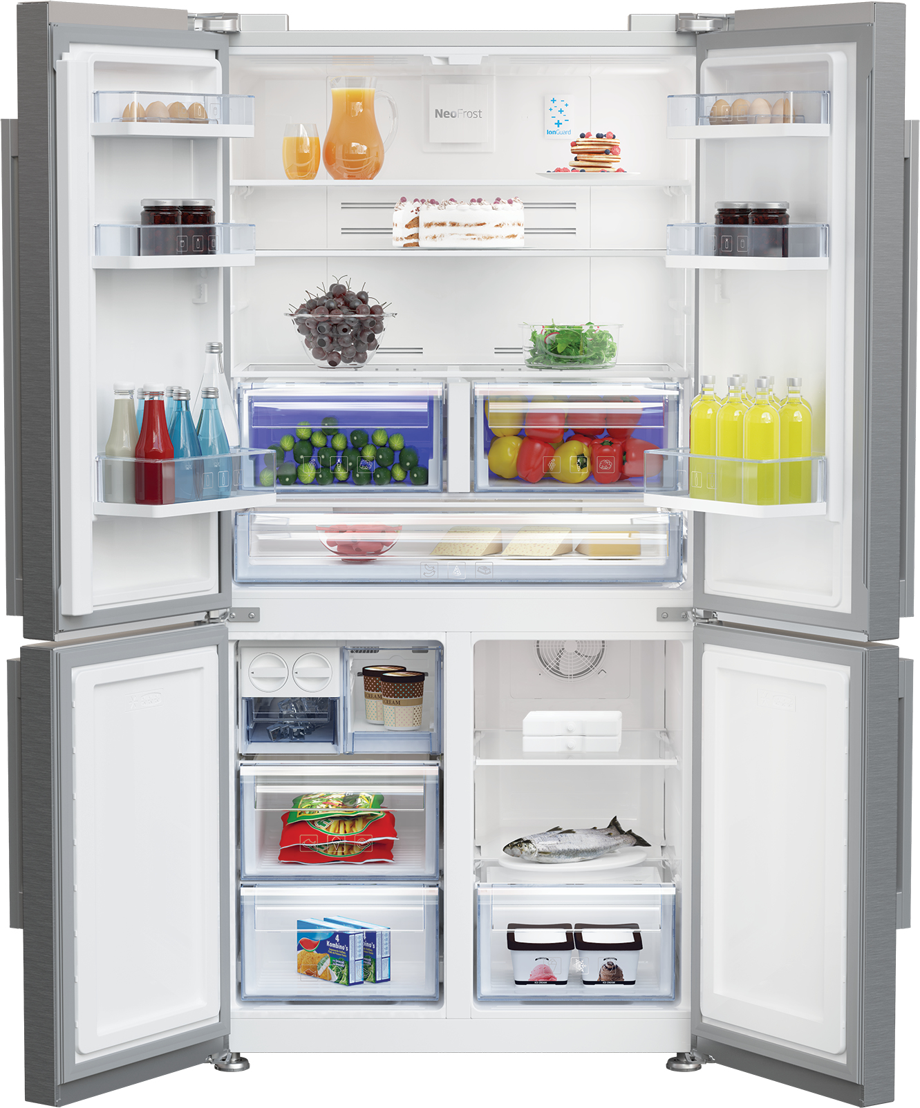 Beko GN1416221XP side-by-side refrigerator Freestanding – image 2