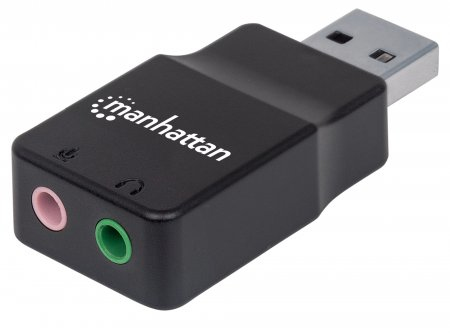 Manhattan Adaptador de Sonido Estéreo USB de Alta Velocidad imagen 1