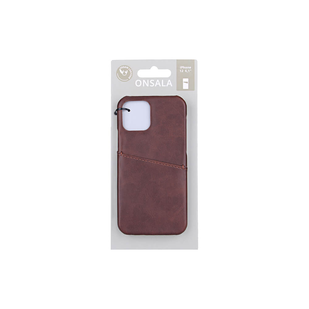 Onsala Mobile Cover Brown with Cardpocket iPhone 12 – image 2