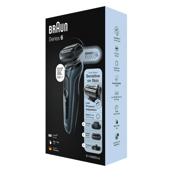 Braun Series 6 61-N4820cs Foil shaver Trimmer Black – image 2