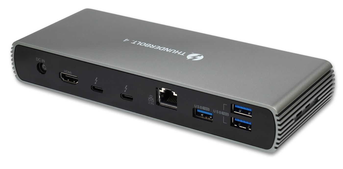 eSTUFF GLB232005 laptop dock/port replicator Wired Thunderbolt 4 Aluminium, Black – image 3