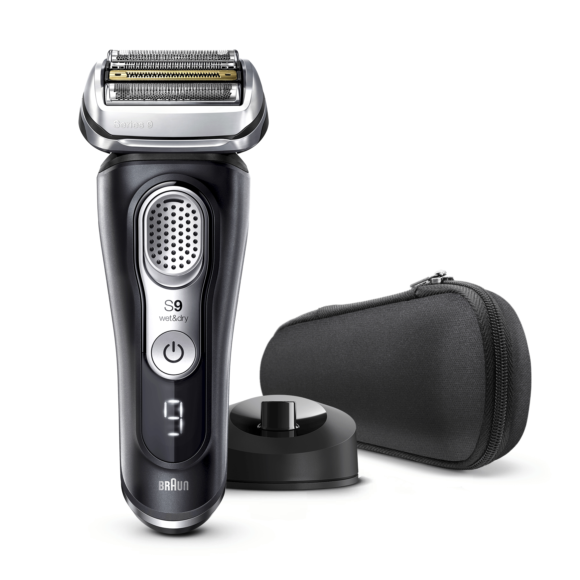 Braun Series 9 9340s Latest Generation Electric Shaver, Charging Stand, Fabric Case, Noir – image 2