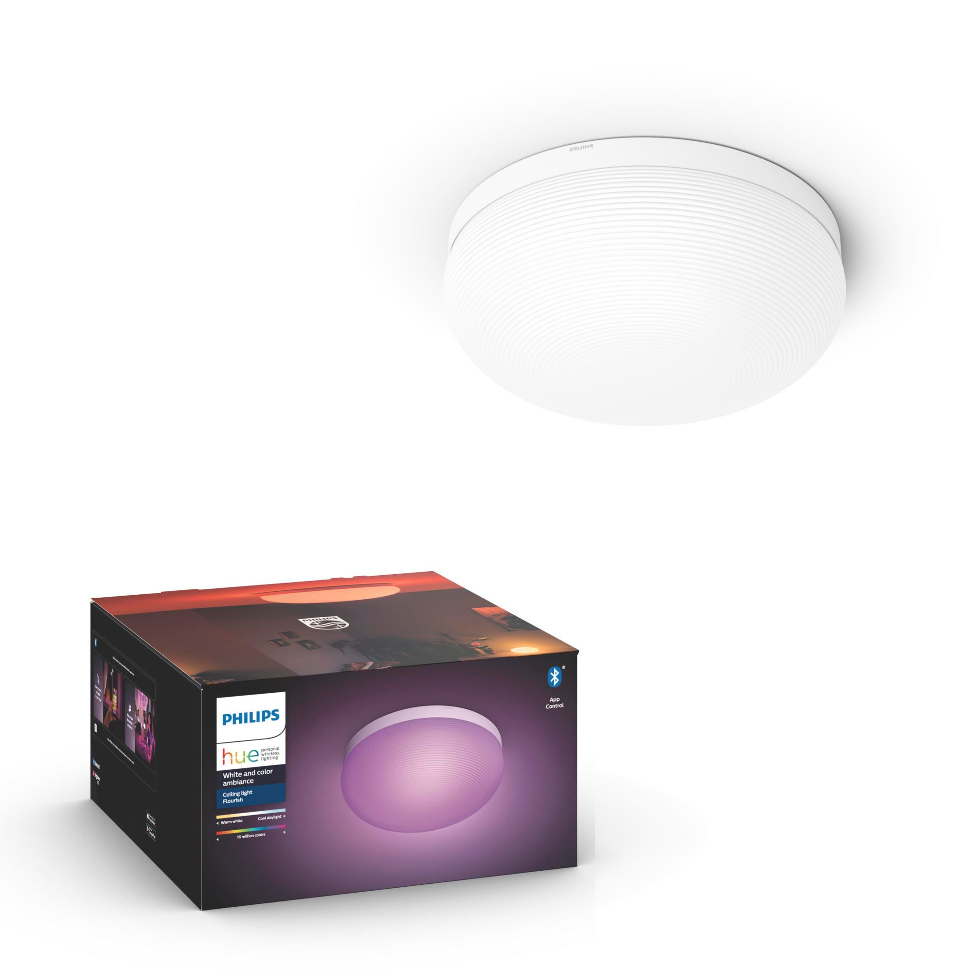 Philips by Signify Philips Hue White and colour ambience Flourish ceiling light – image 9