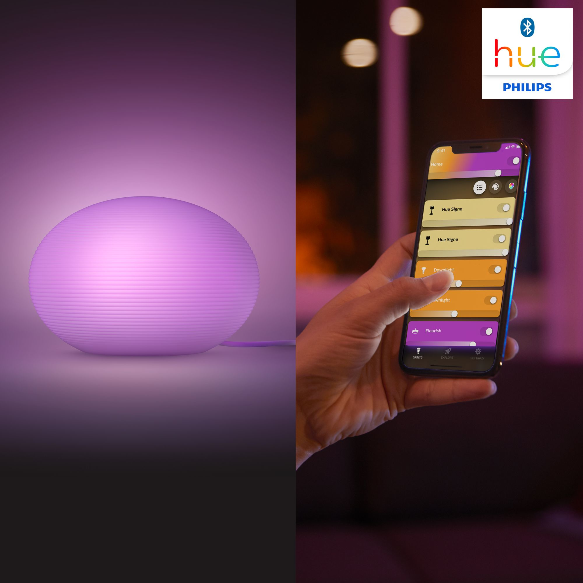 Philips by Signify Philips Hue White and colour ambience Flourish table light – image 9
