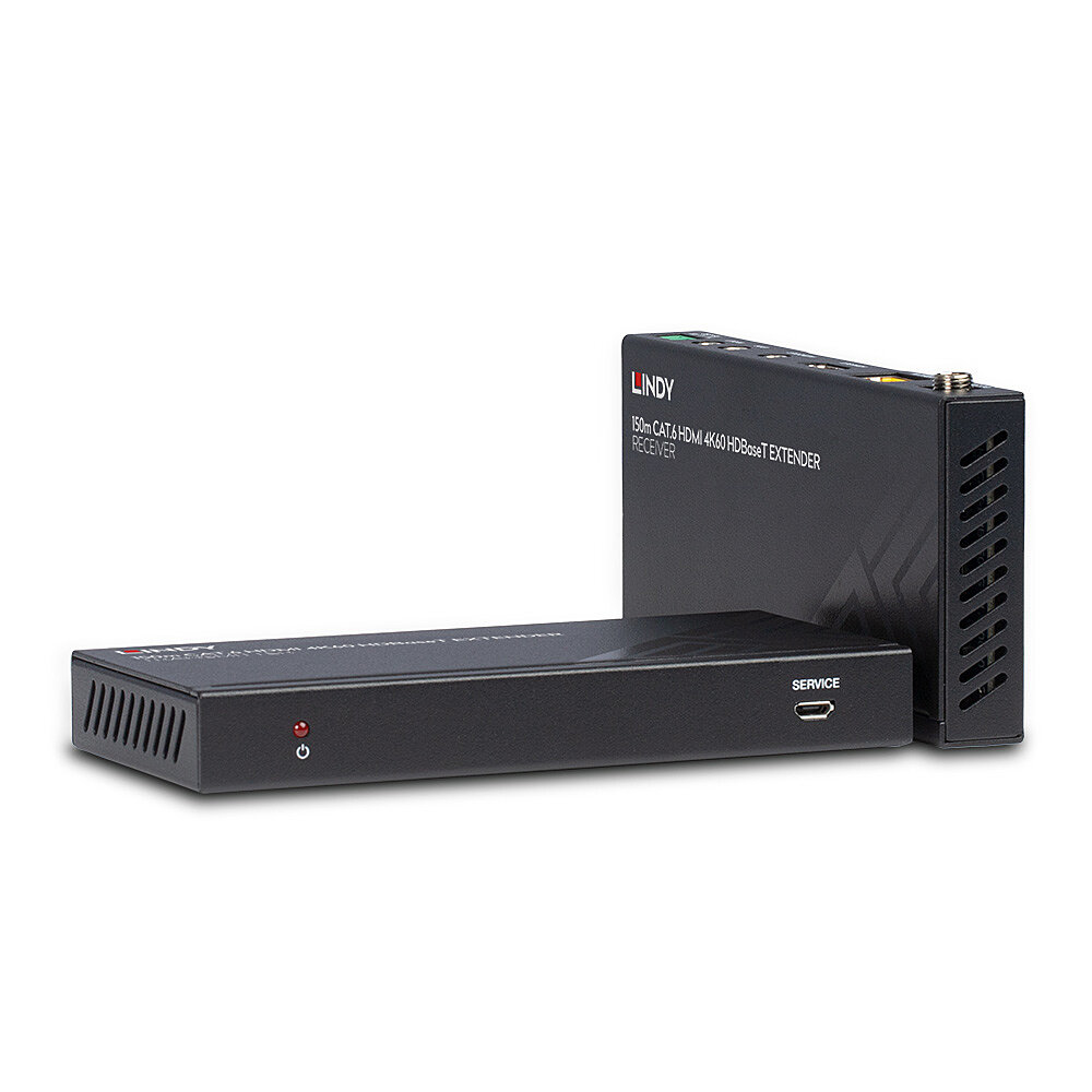 Lindy 150m Cat.6 HDMI 4K60, IR and RS-232 HDBaseT Extender – image 1