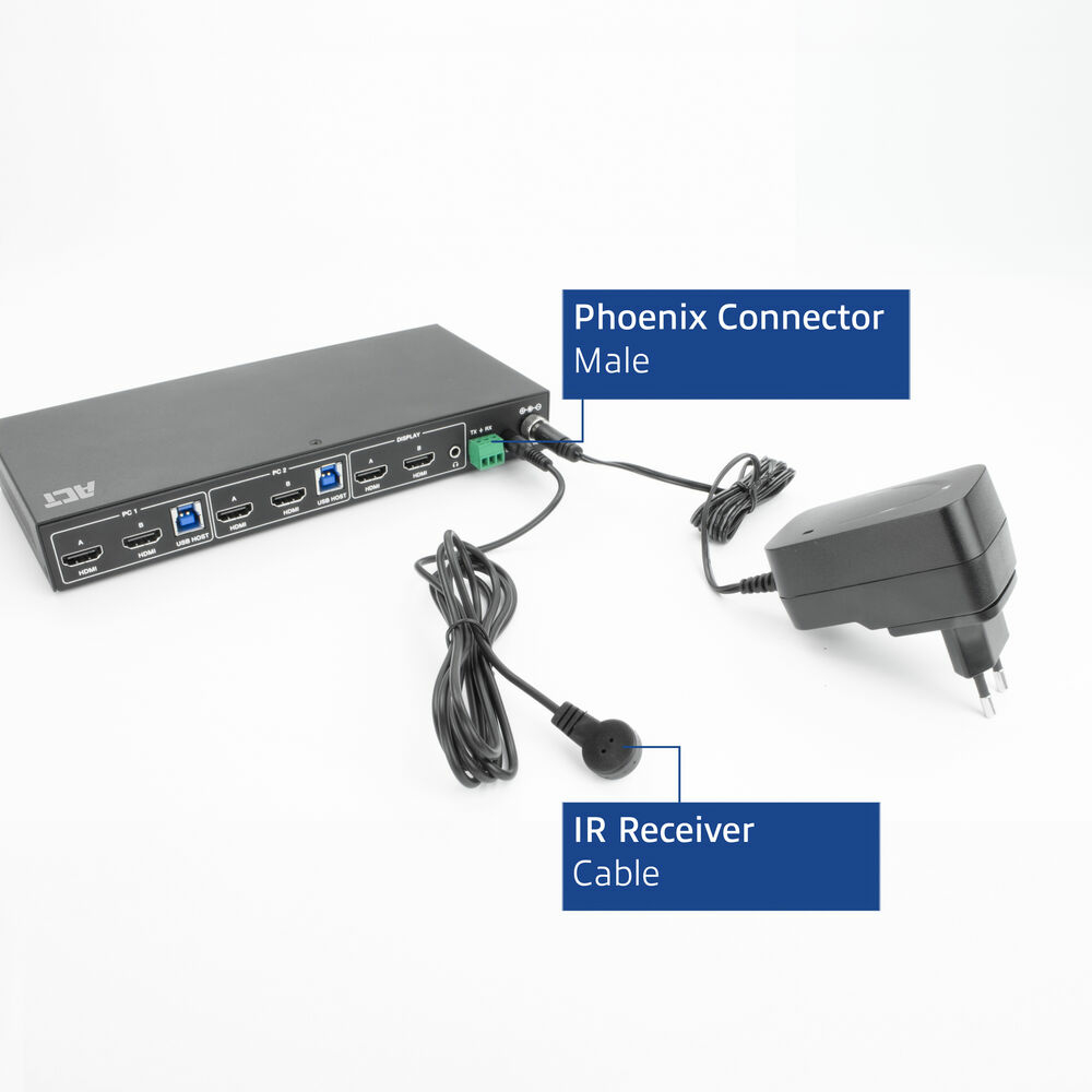 ACT 2-Port Dual HDMI 4K@60Hz KVM switch, USB 3.2 Gen1 (USB 3.0) – image 9