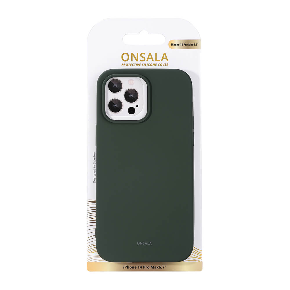 Onsala Phone Case Silicone Olive Green - iPhone 14 Pro Max – image 2