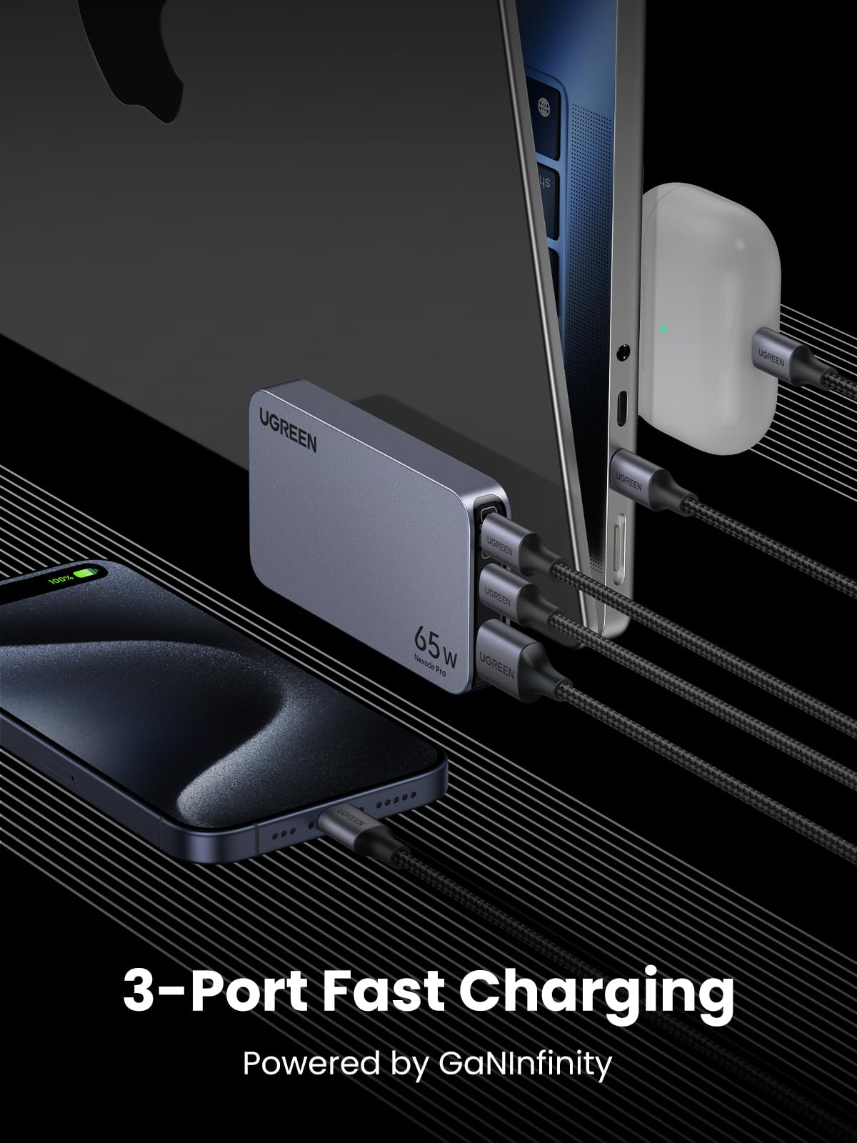 Ugreen 15817 mobile device charger Universal Grey AC Fast charging Indoor – image 3