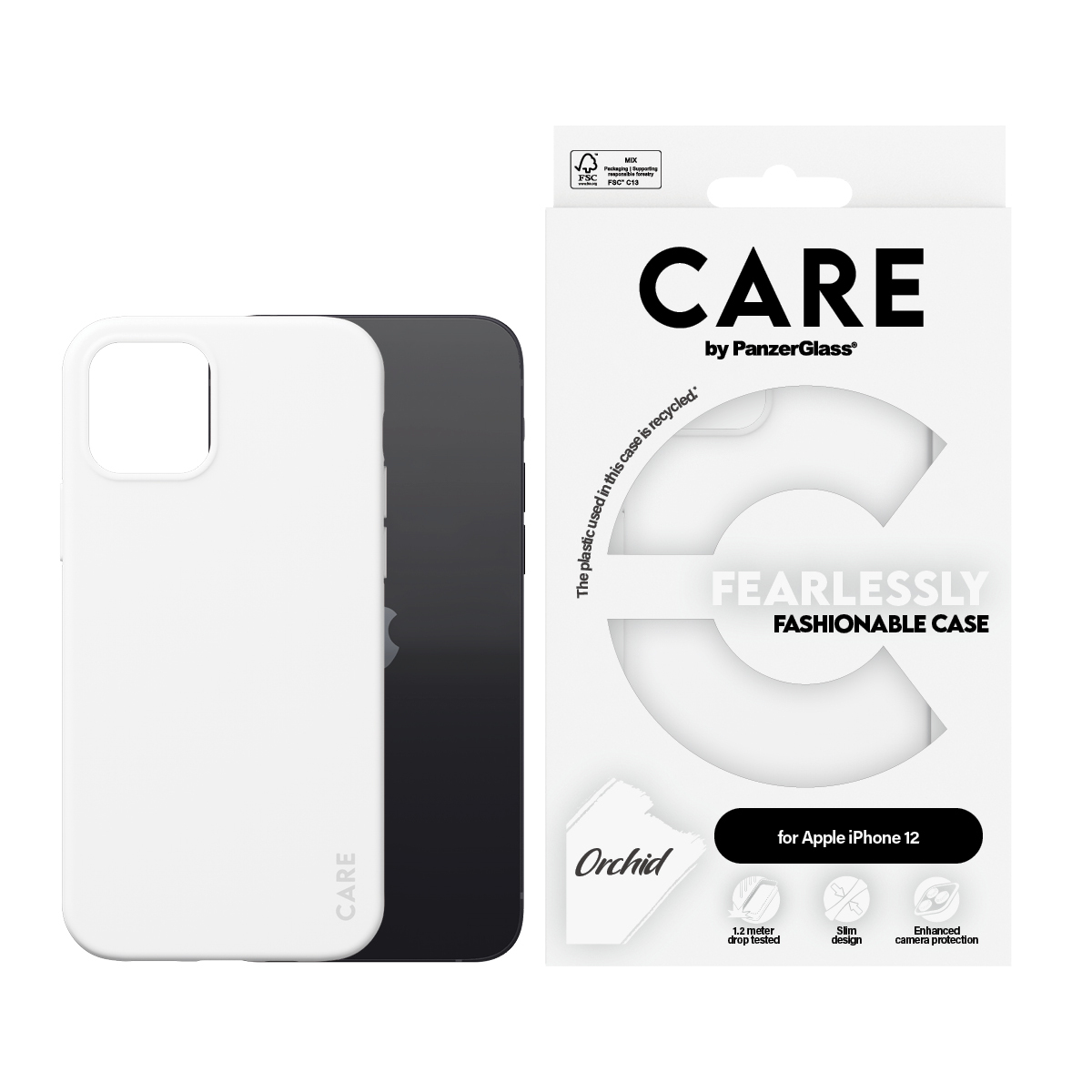 PanzerGlass CARE™ by PanzerGlass® Case White Orchid iPhone 12 – image 2