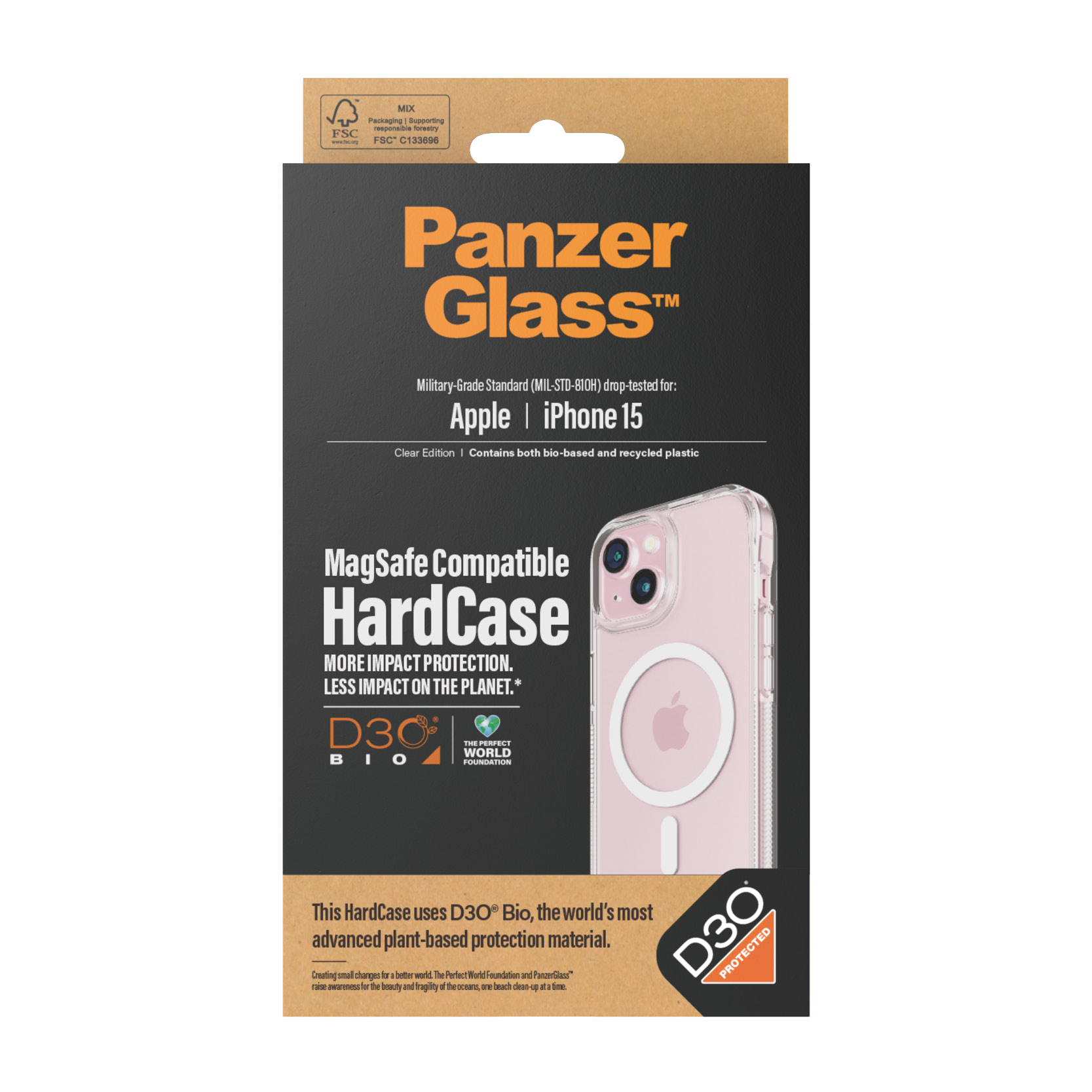 PanzerGlass® HardCase Transparent w. White MagSafe & D3O® iPhone 15 – image 3