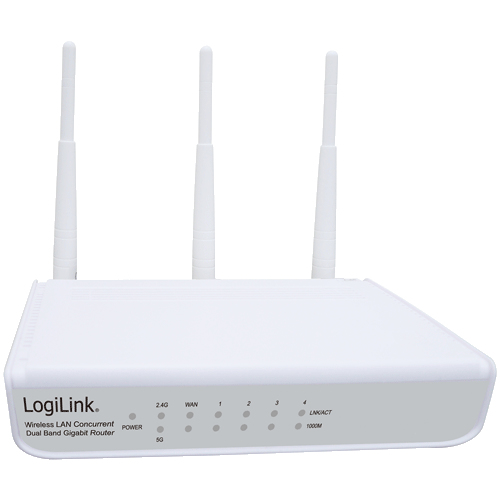 LogiLink WL0153 wireless router Gigabit Ethernet Dual-band (2.4 GHz