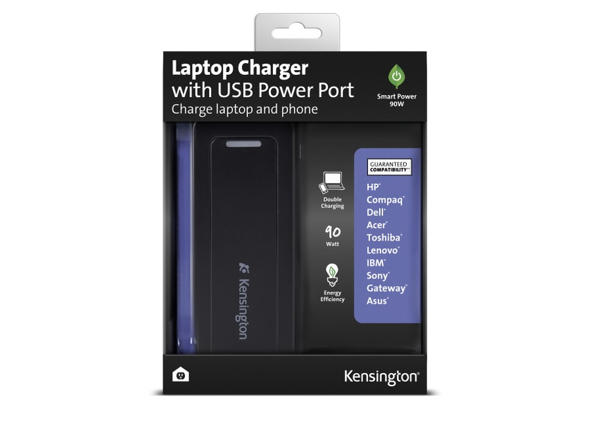 Kensington Wall Laptop Power Adapter with USB Power Port – image 2
