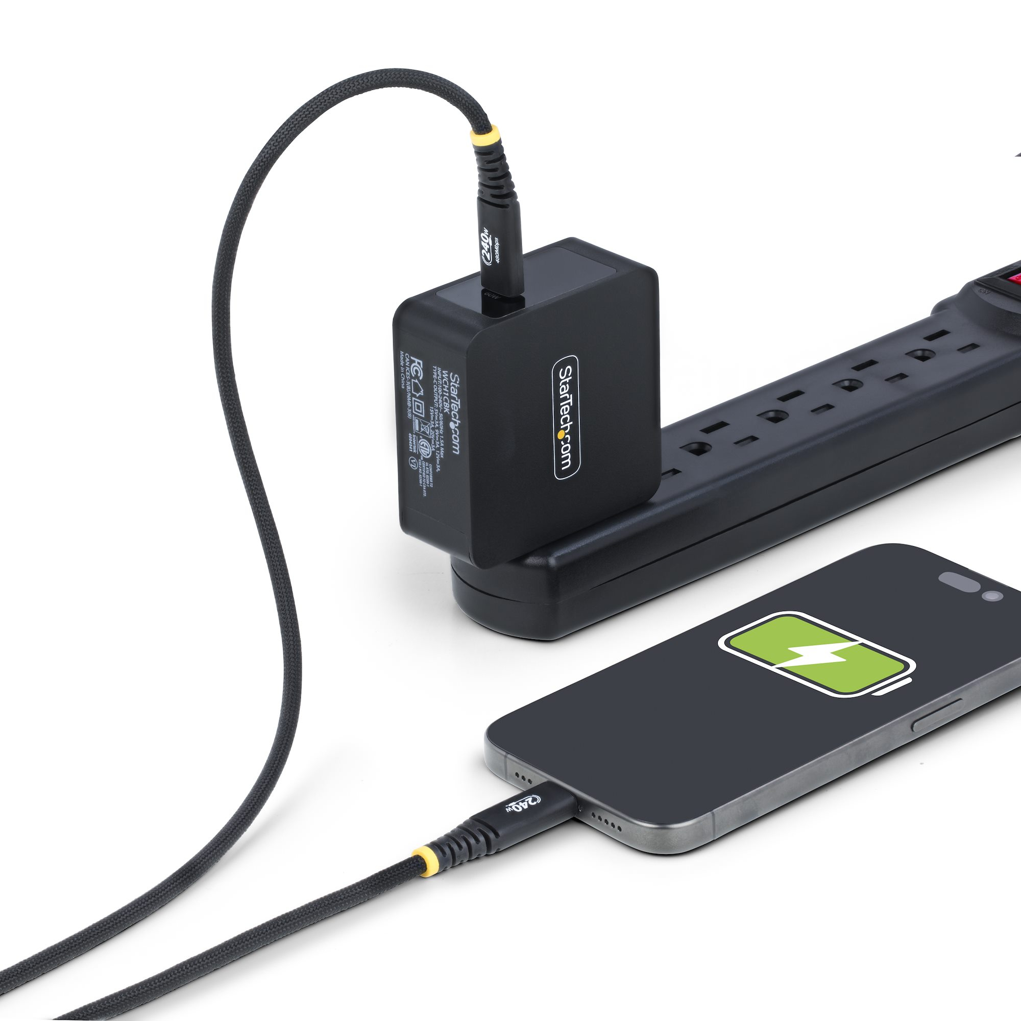 Resim StarTech.com S2CEPR6F-USB-CABLE 1.8m USB 2.0 USB-C - USB-C Kablosu - Siyah