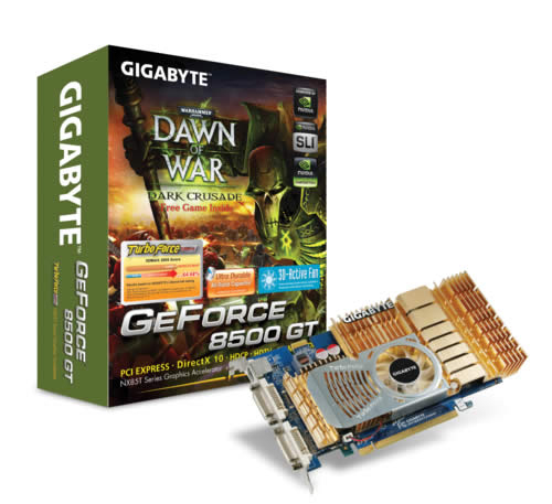 GIGABYTE GeForce 8500GT 256MB GV-NX85T256HP
