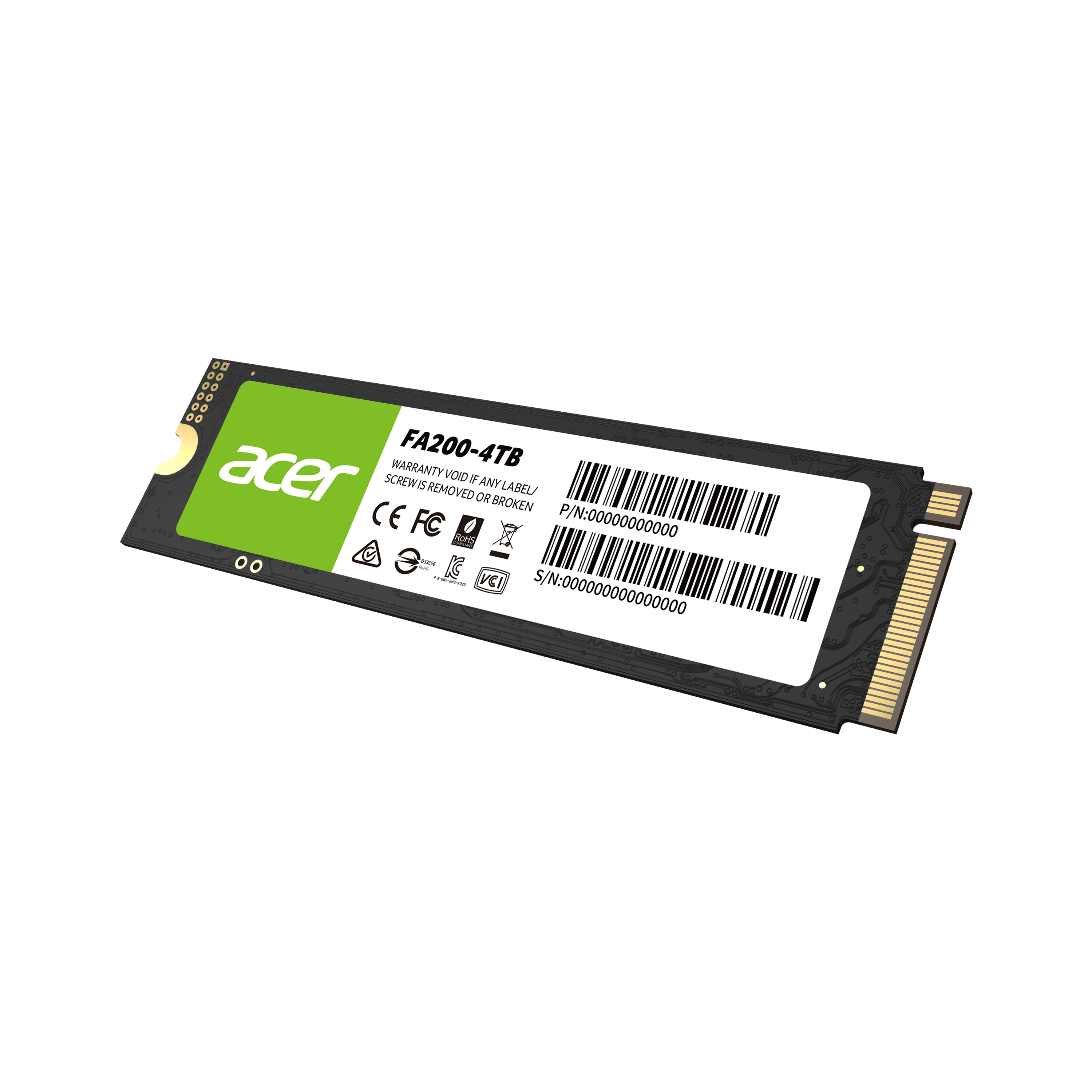 Unidad de Estado Sólido Acer FA200 - M.2 2280 - 4TB - PCI-E 4.0 - BL.9BWWA.150 Unidad de Estado Sólido Acer FA200 - M.2 2280 - 4TB - PCI-E 4.0 - BL.9BWWA.150