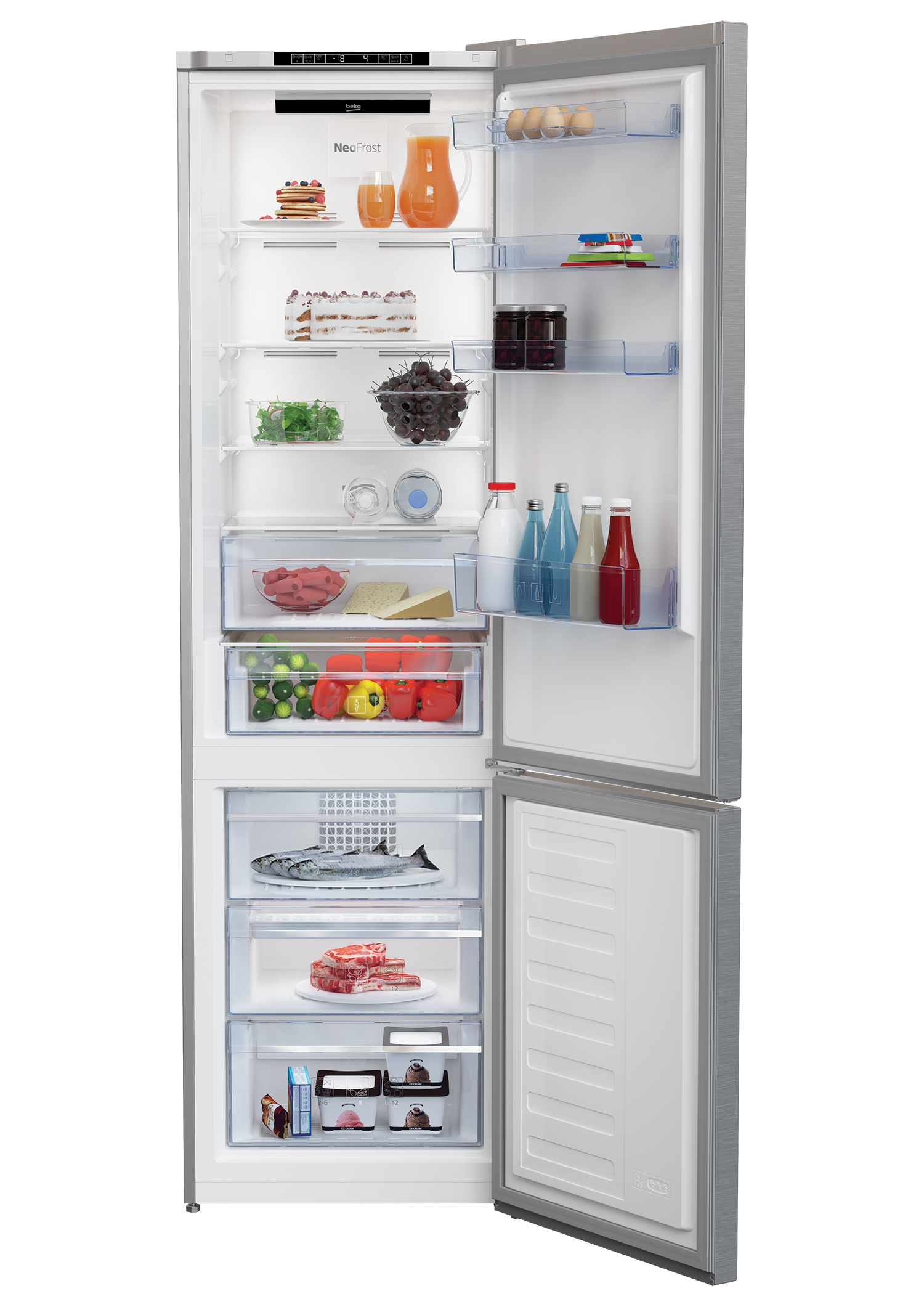 Beko RCNA406I40XBN fridge-freezer Freestanding – image 3
