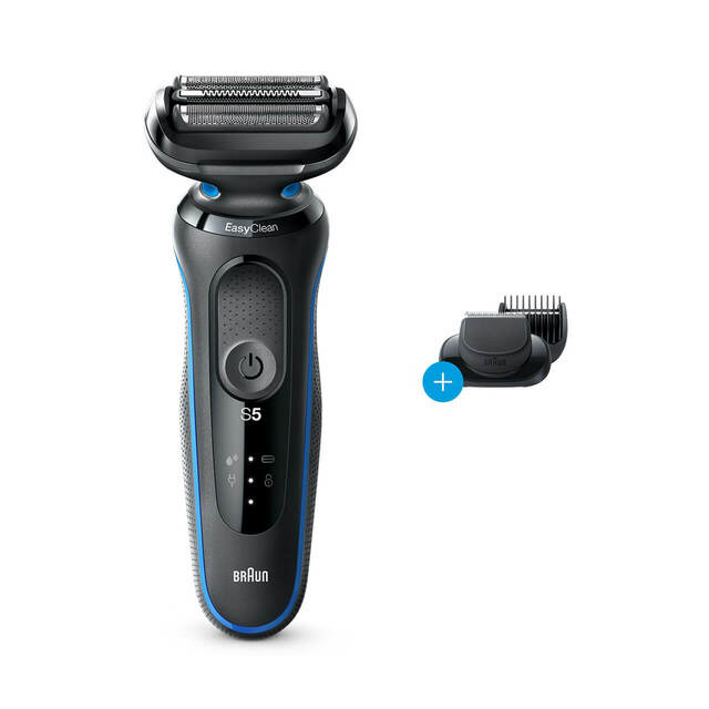 Braun Series 5 5020S men's shaver Rotation shaver Trimmer Black, Blue – image 1