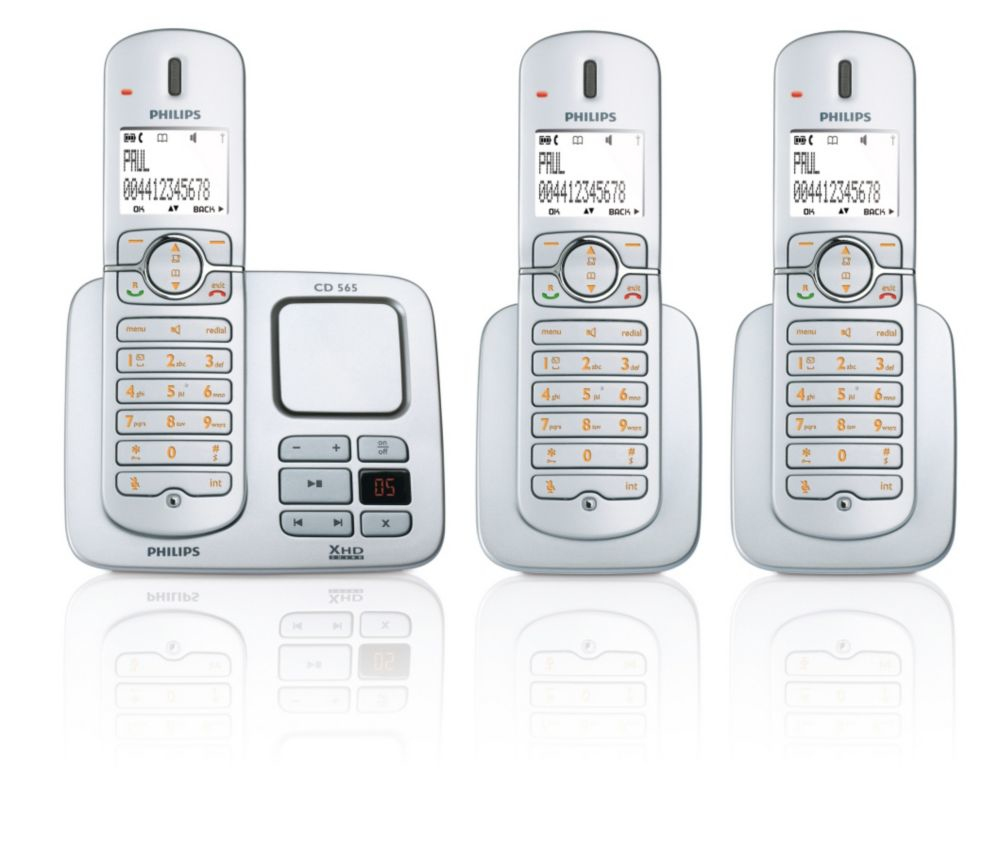 Philips Perfect sound CD5653S/38 telephone Caller ID Pearl