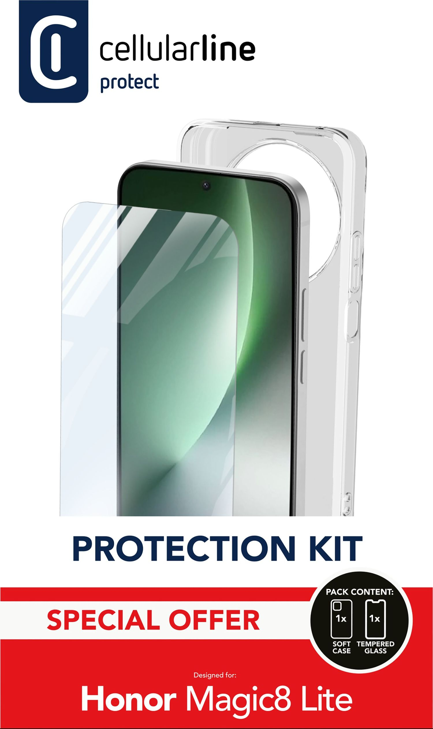 Cellularline PROTECTION KIT - HONOR MAGIC8 LITE