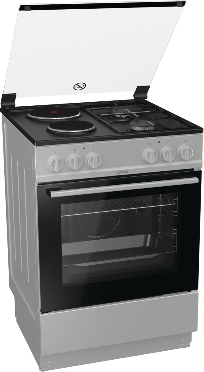 Gorenje K6151SG cooker Freestanding cooker Electric/Gas Combi Grey – image 4